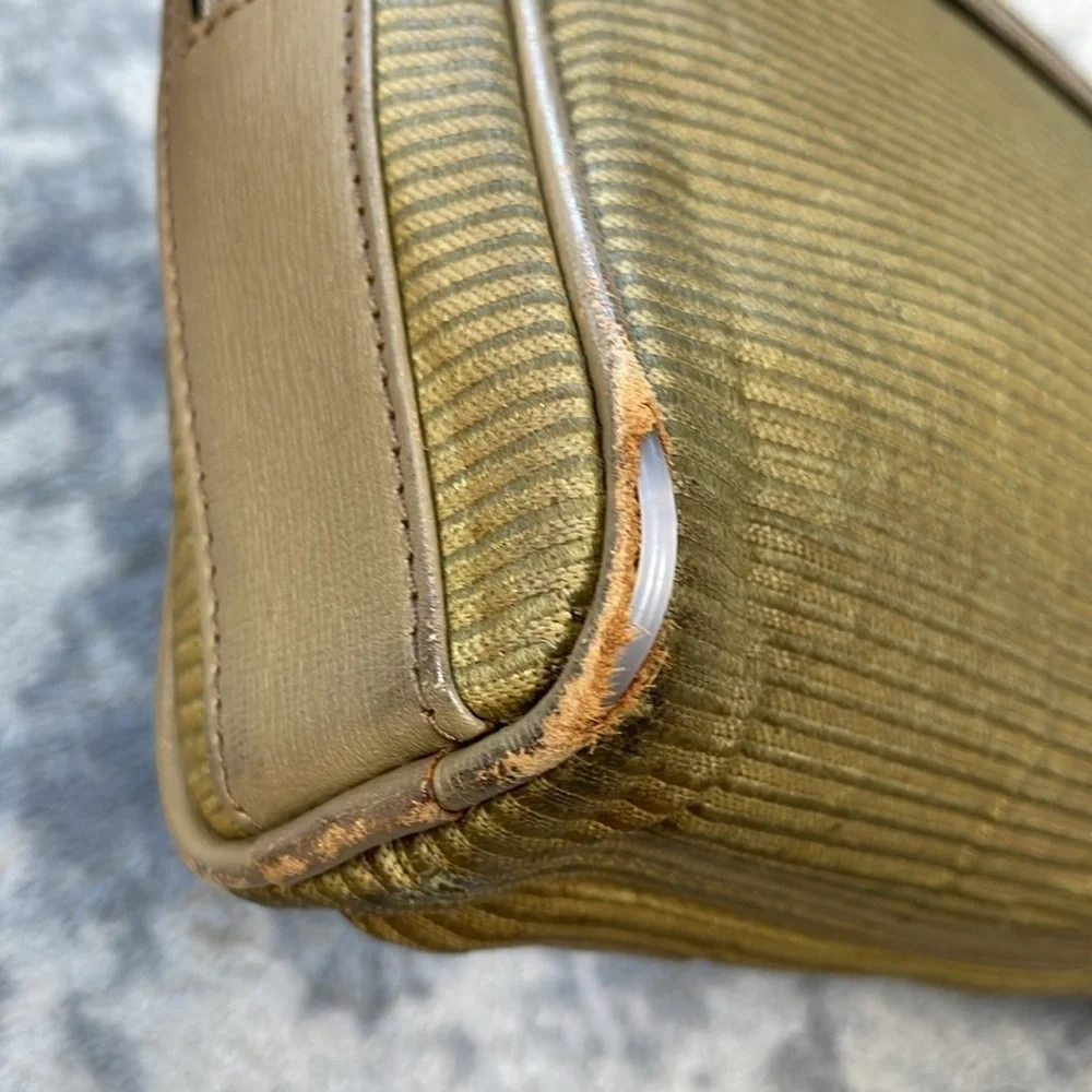 Vintage YSL Yves Saint Laurent Zip Pouch Clutch Toiletry Case Bag